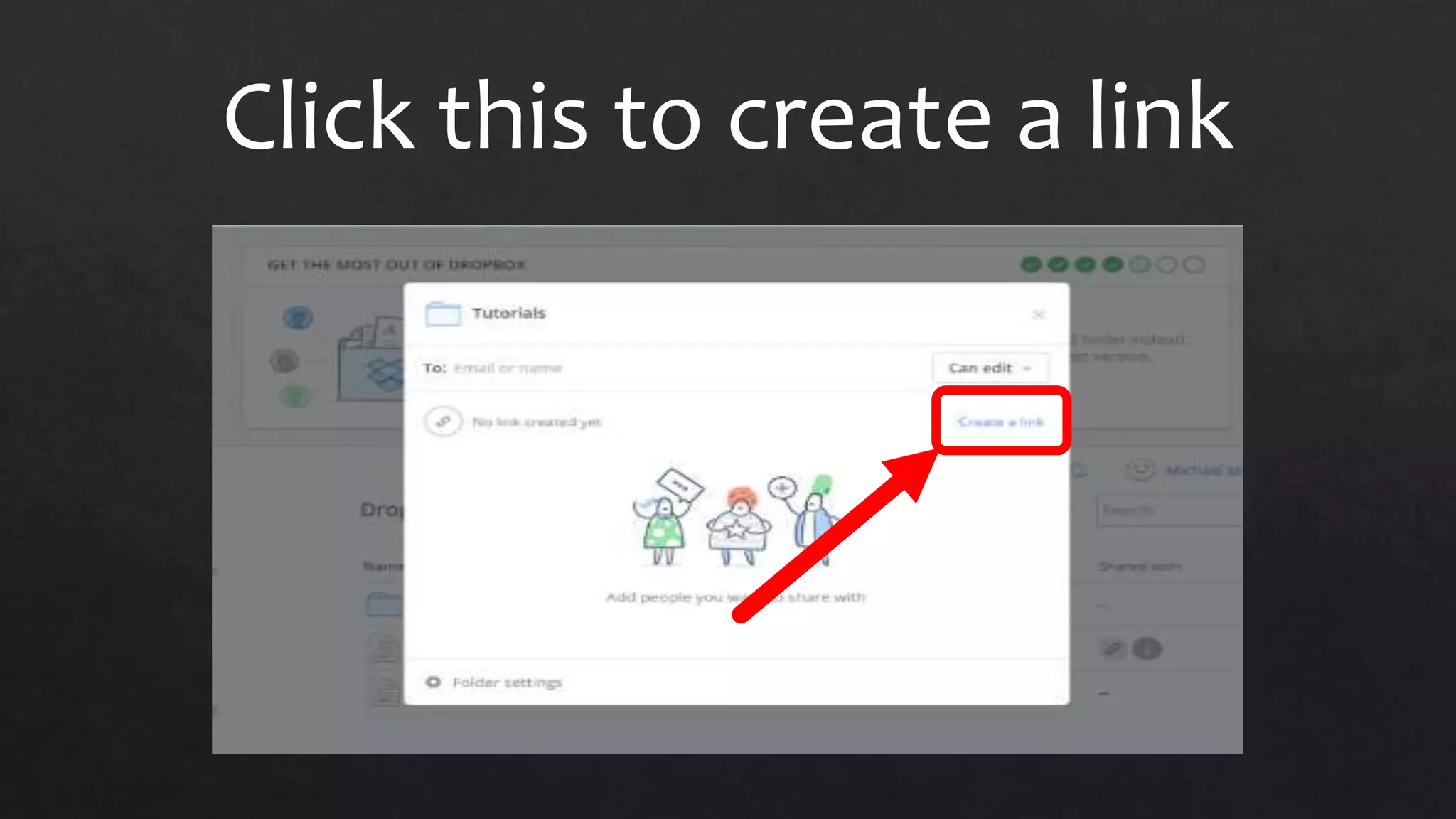 Click this to create a link
 