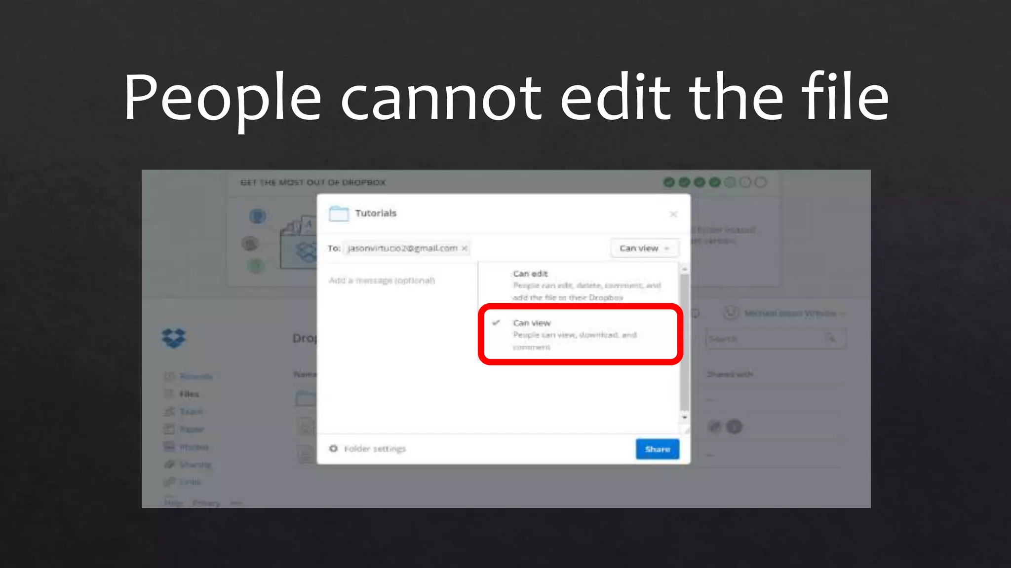 People cannot edit the file
 