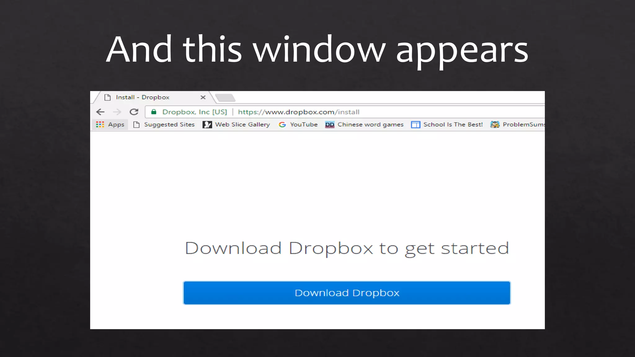 And this window appears
 