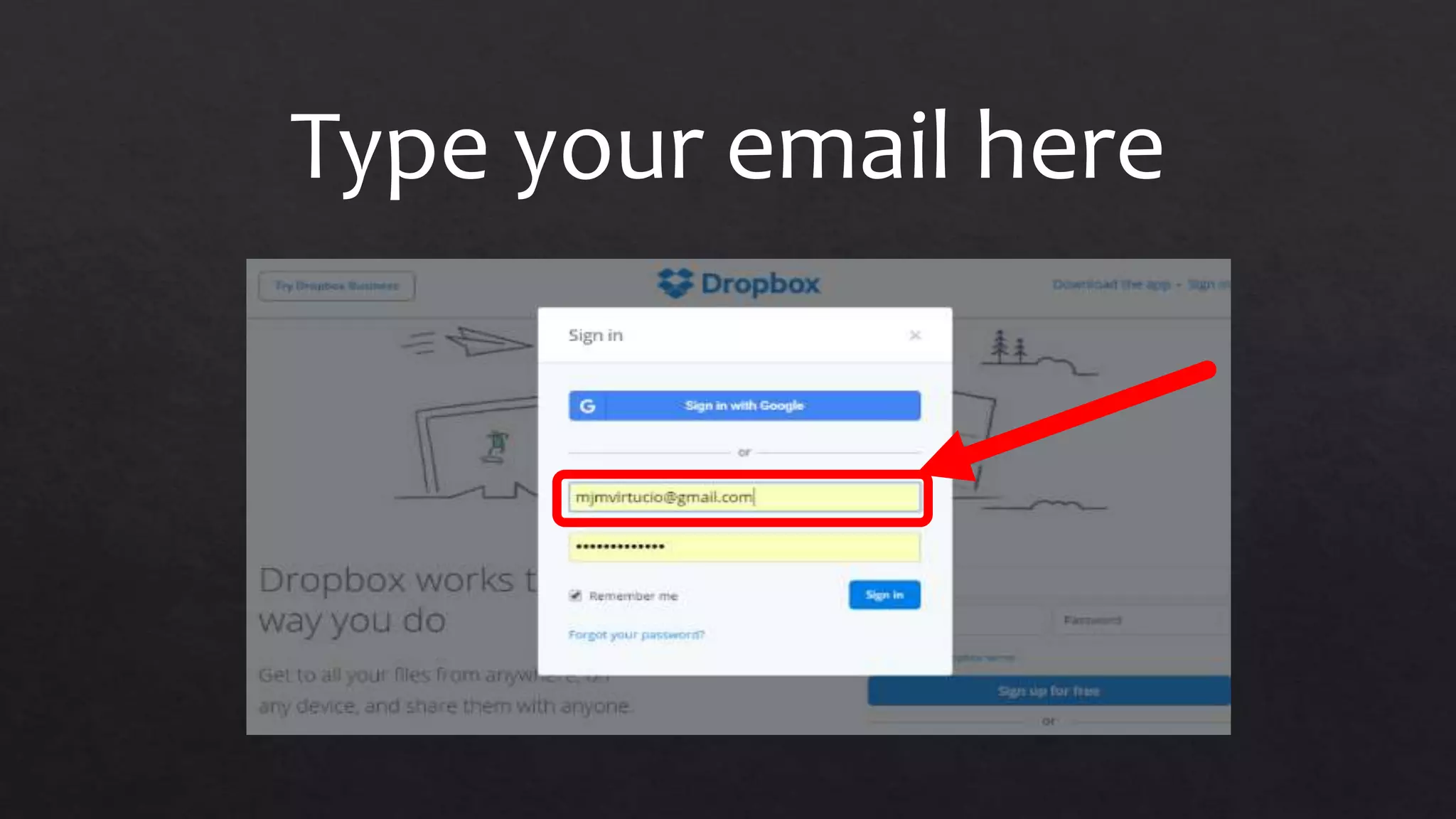Type your email here
 