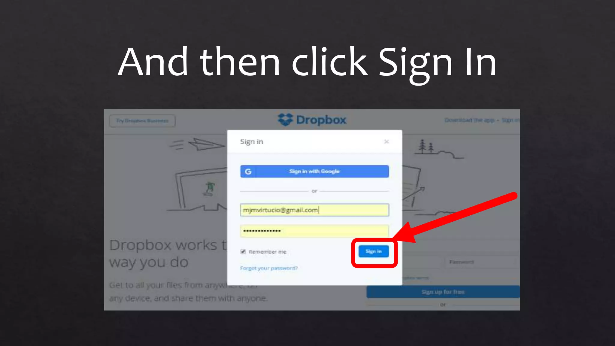 And then click Sign In
 