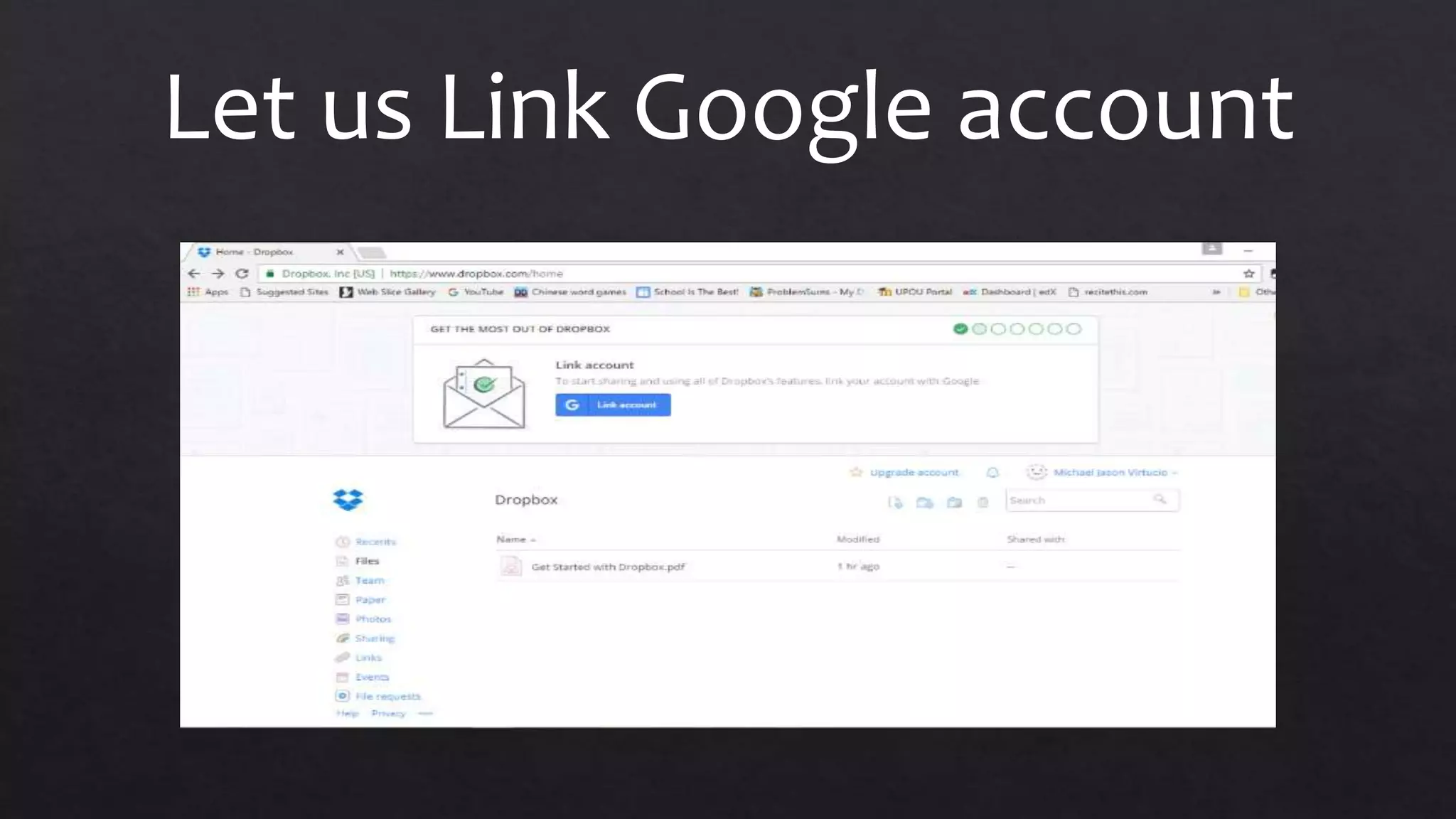 Let us Link Google account
 