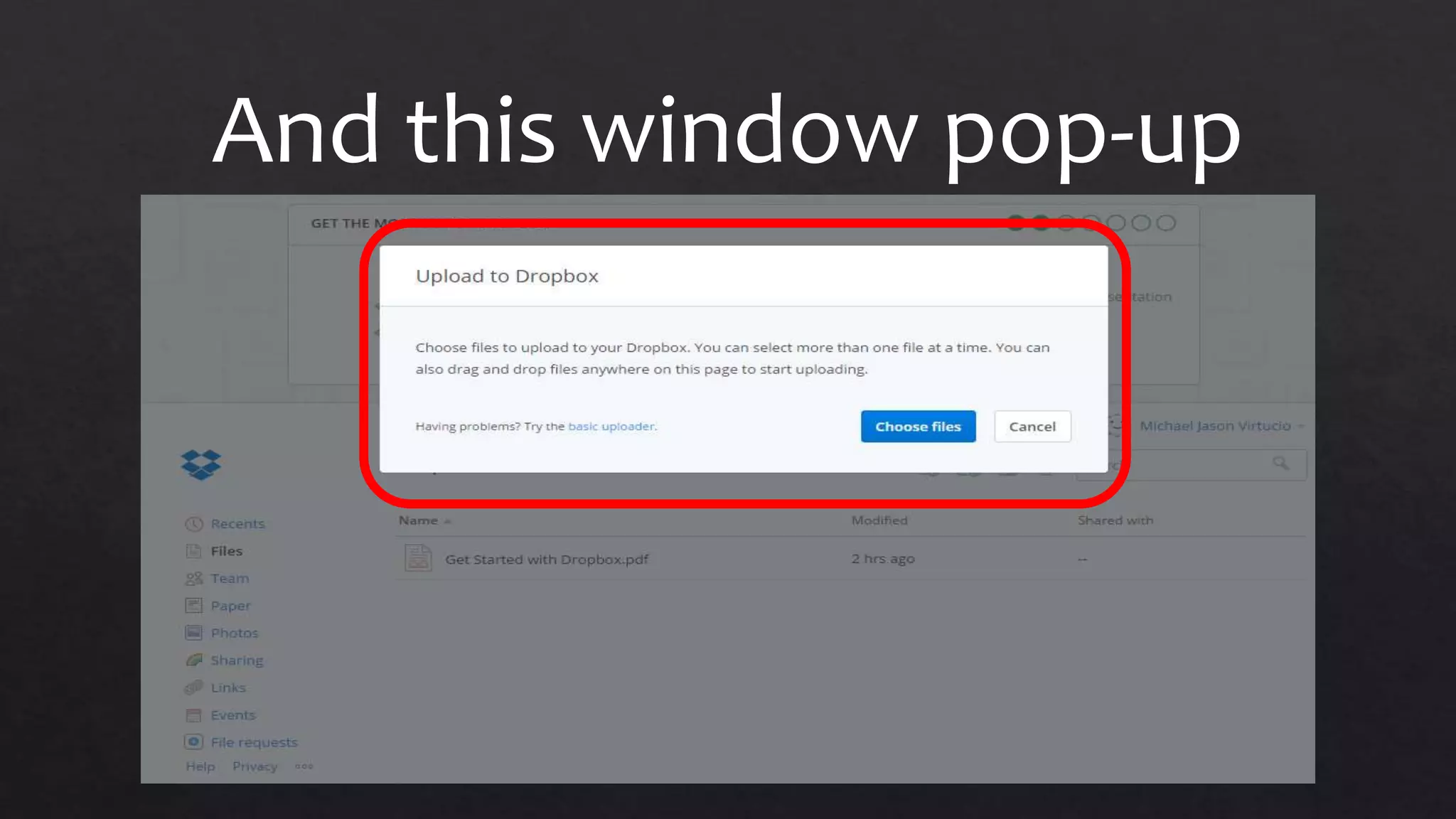 And this window pop-up
 