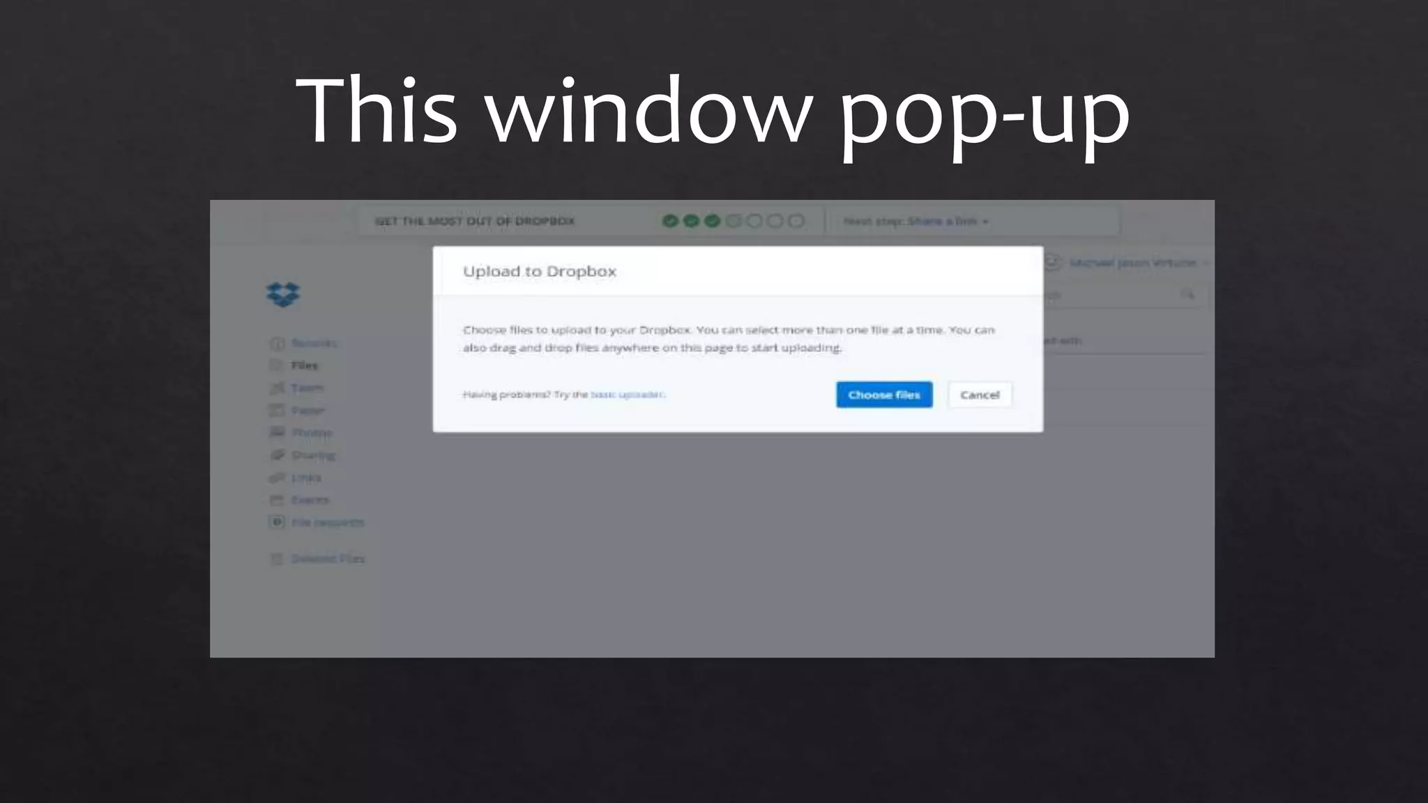 This window pop-up
 