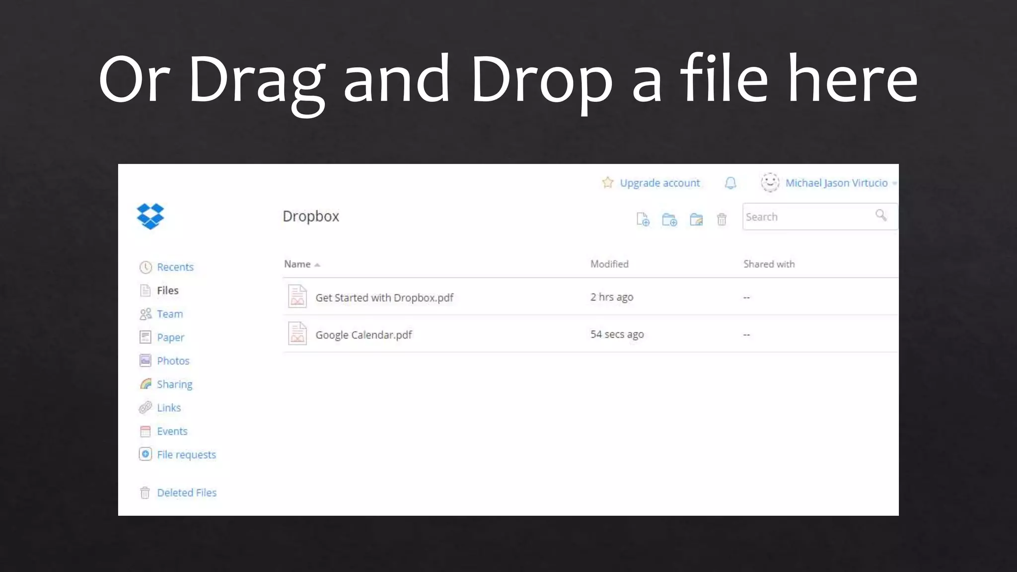 Or Drag and Drop a file here
 