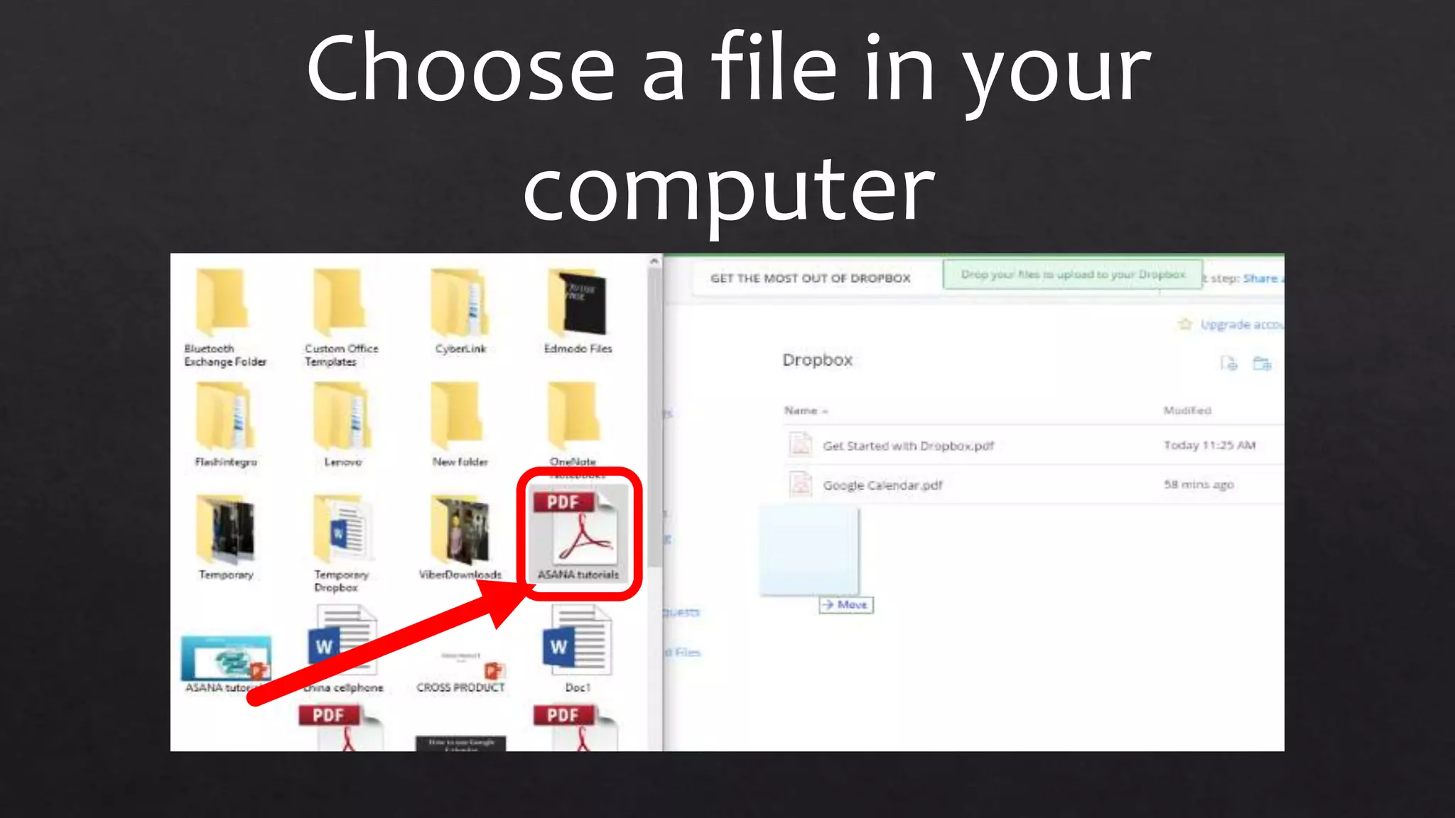 Choose a file in your
computer
 