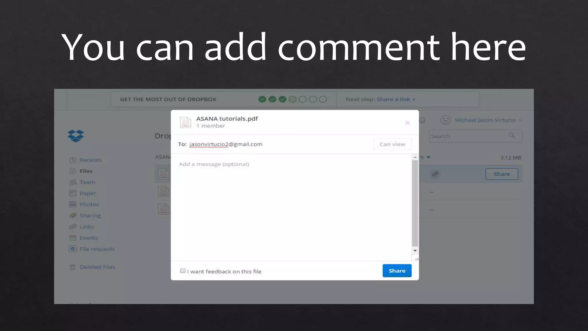 You can add comment here
 