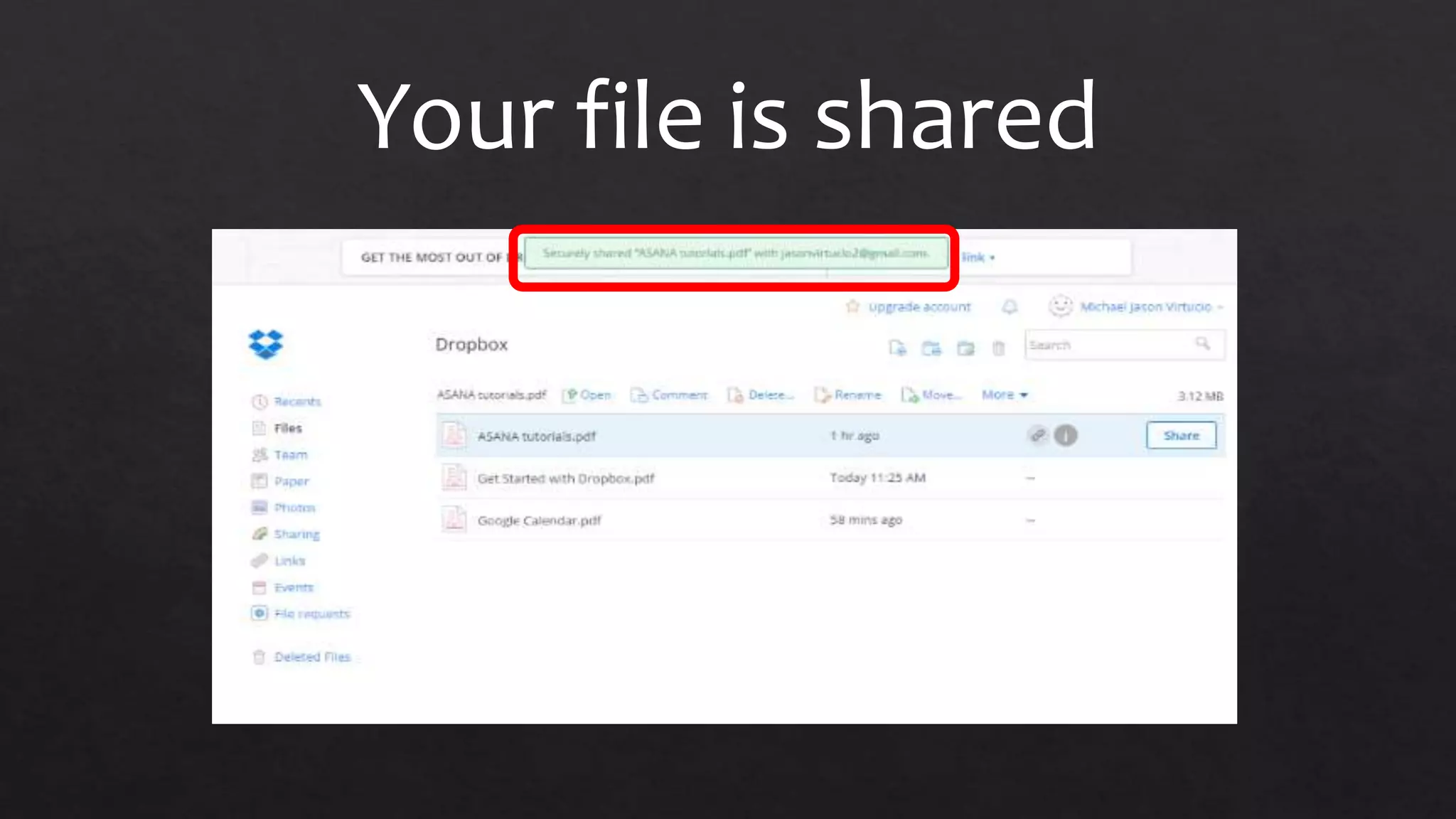 Your file is shared
 