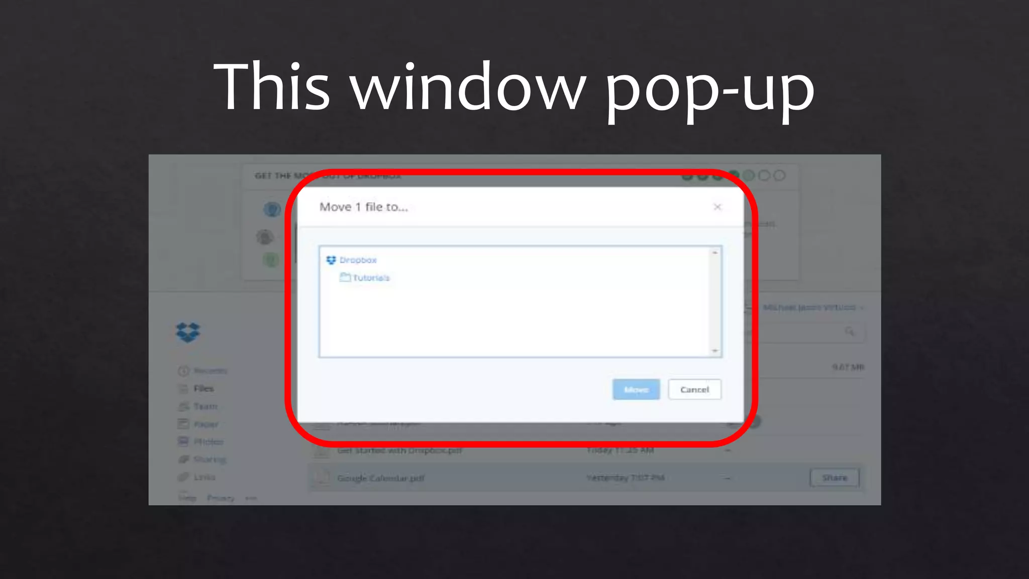 This window pop-up
 