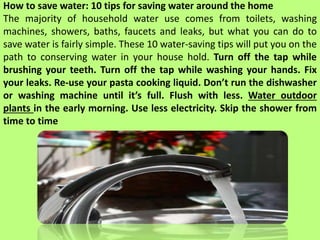 How to save water: 10 tips for saving water around the home
The majority of household water use comes from toilets, washin...
