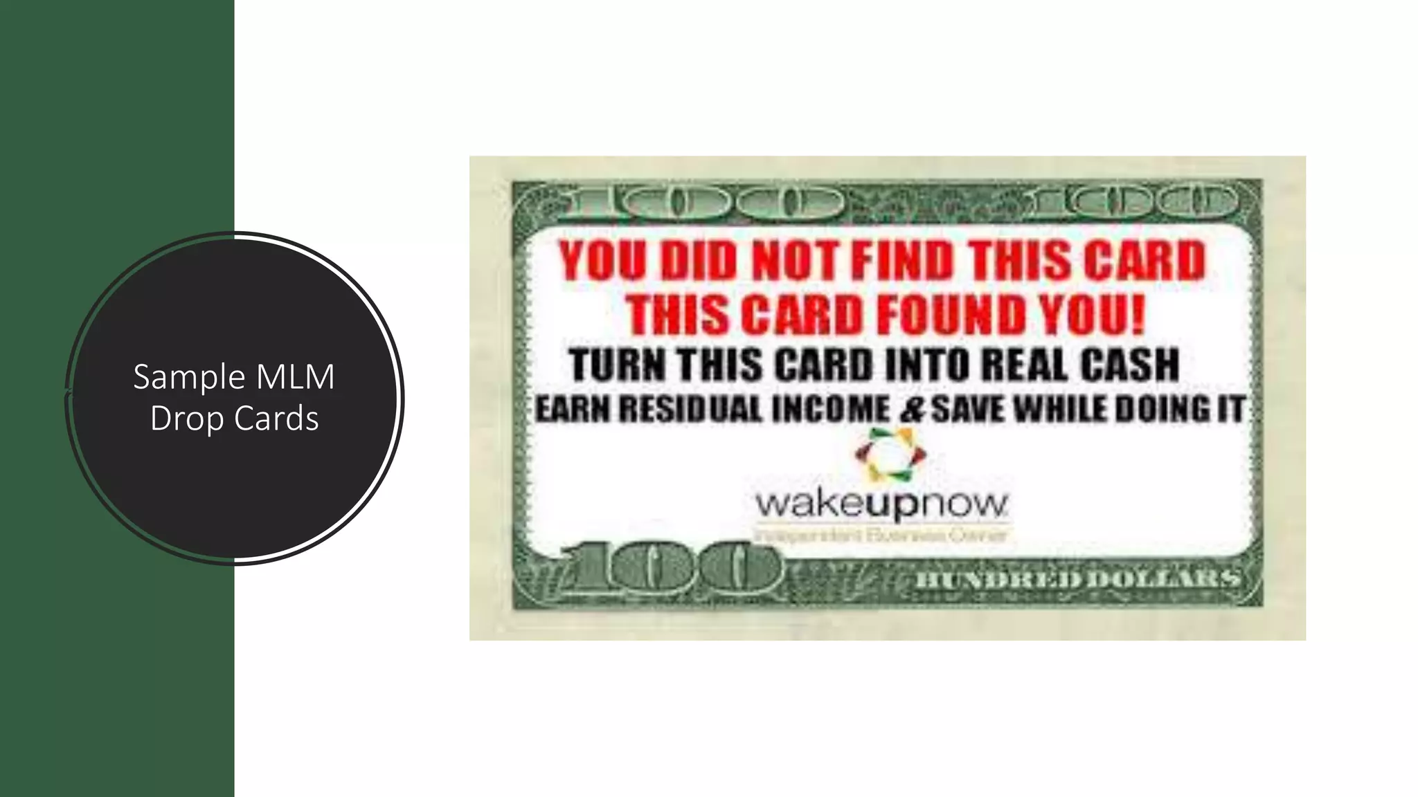 Sample MLM
Drop Cards
 