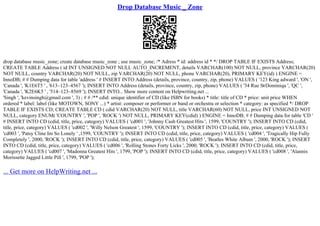 Drop Database Music _ Zone | PPT