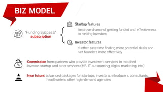 23
E.g. If you evaluate and predict the
funding outcome of a company
correctly before its funding deadline,
you get rewarded with money.
E.g. The first person who publishes
a deck will become that deck's
"Hunter" and get a share of all pot
money won in that deck for a fixed
amount of time.
INCENTIVE SYSTEM
 