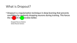 Dropout in Deep Learning as a Regularization | PPT