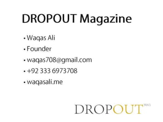 Dropout Magazine :: Pitch at Startup Weekend Lahore 2012