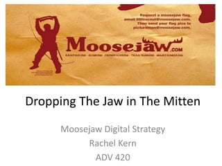 Dropping The Jaw in The Mitten
Moosejaw Digital Strategy
Rachel Kern
ADV 420
 