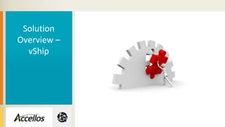 Solution
Overview –
vShip
 