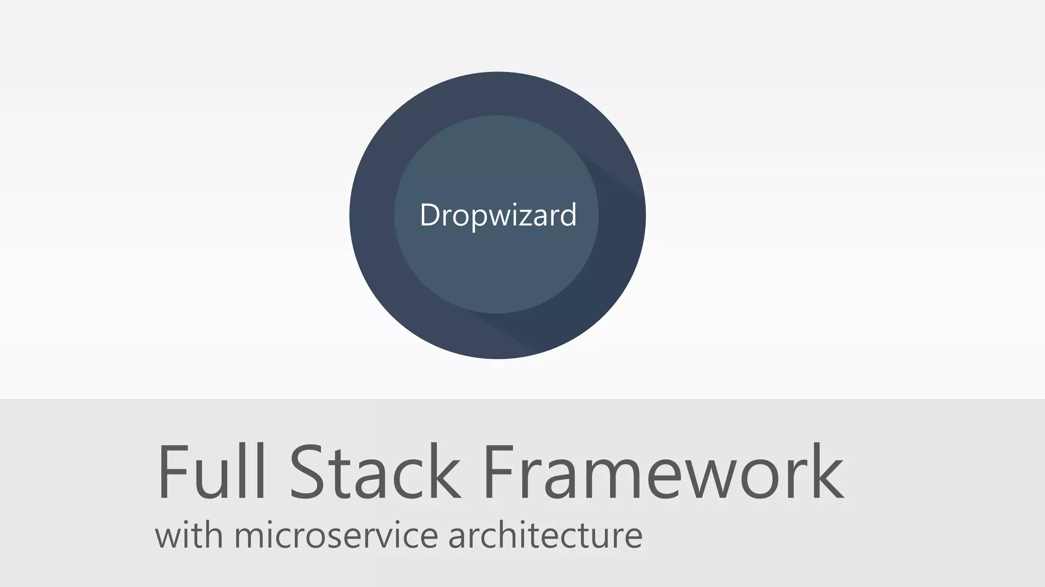 Dropwizard 
Full Stack Framework 
with microservice architecture 
 