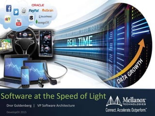 Dror Goldenberg | VP Software Architecture
DevelopEX 2015
Software at the Speed of Light
 