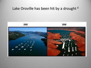 Lake Oroville has been hit by a drought 6
