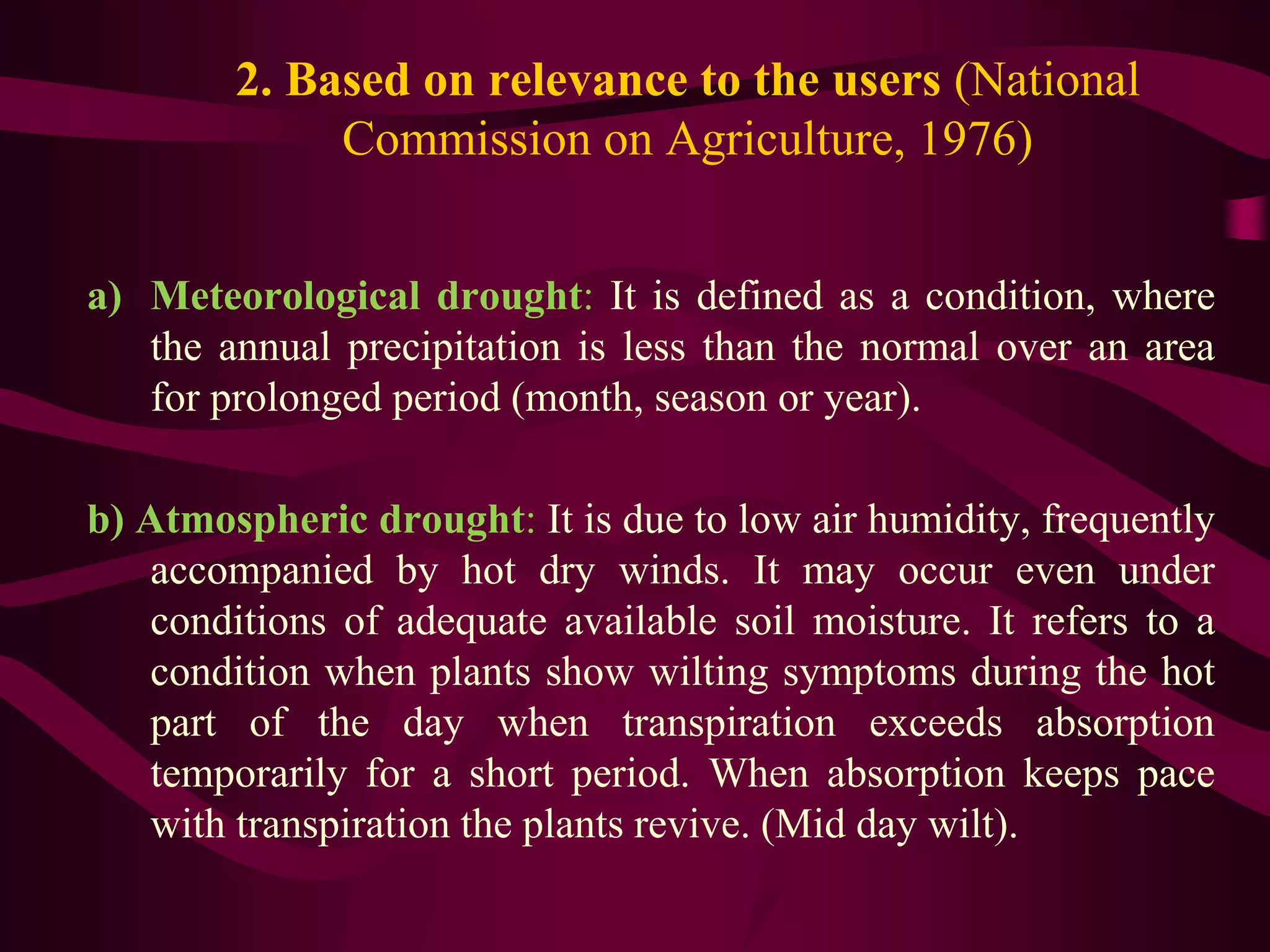 Lecture no. 5 Drought and its management | PPTX
