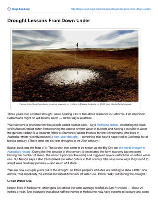 Drought lessons from dow...c media for northern ca