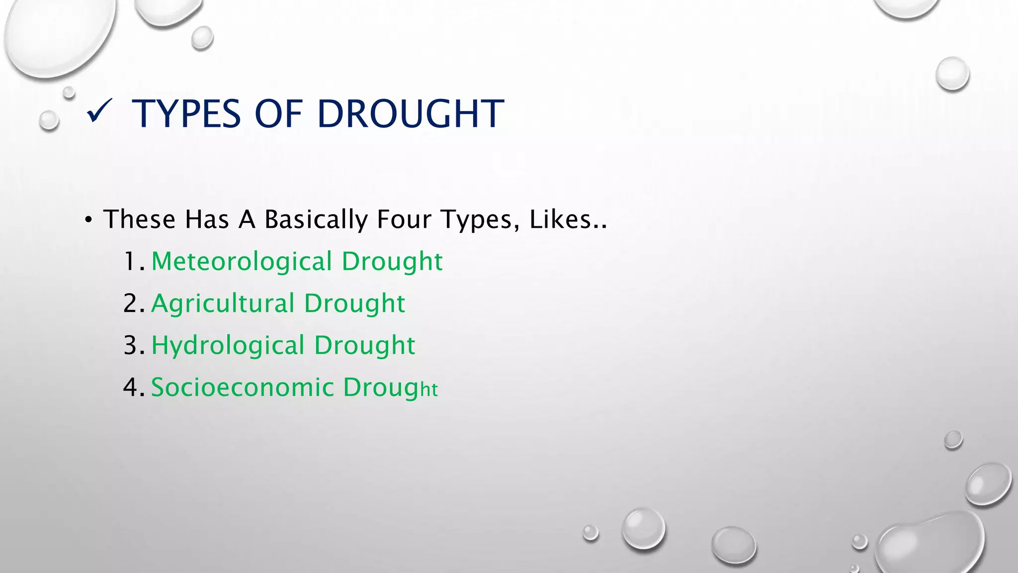Drought management and water harvesting | PPTX