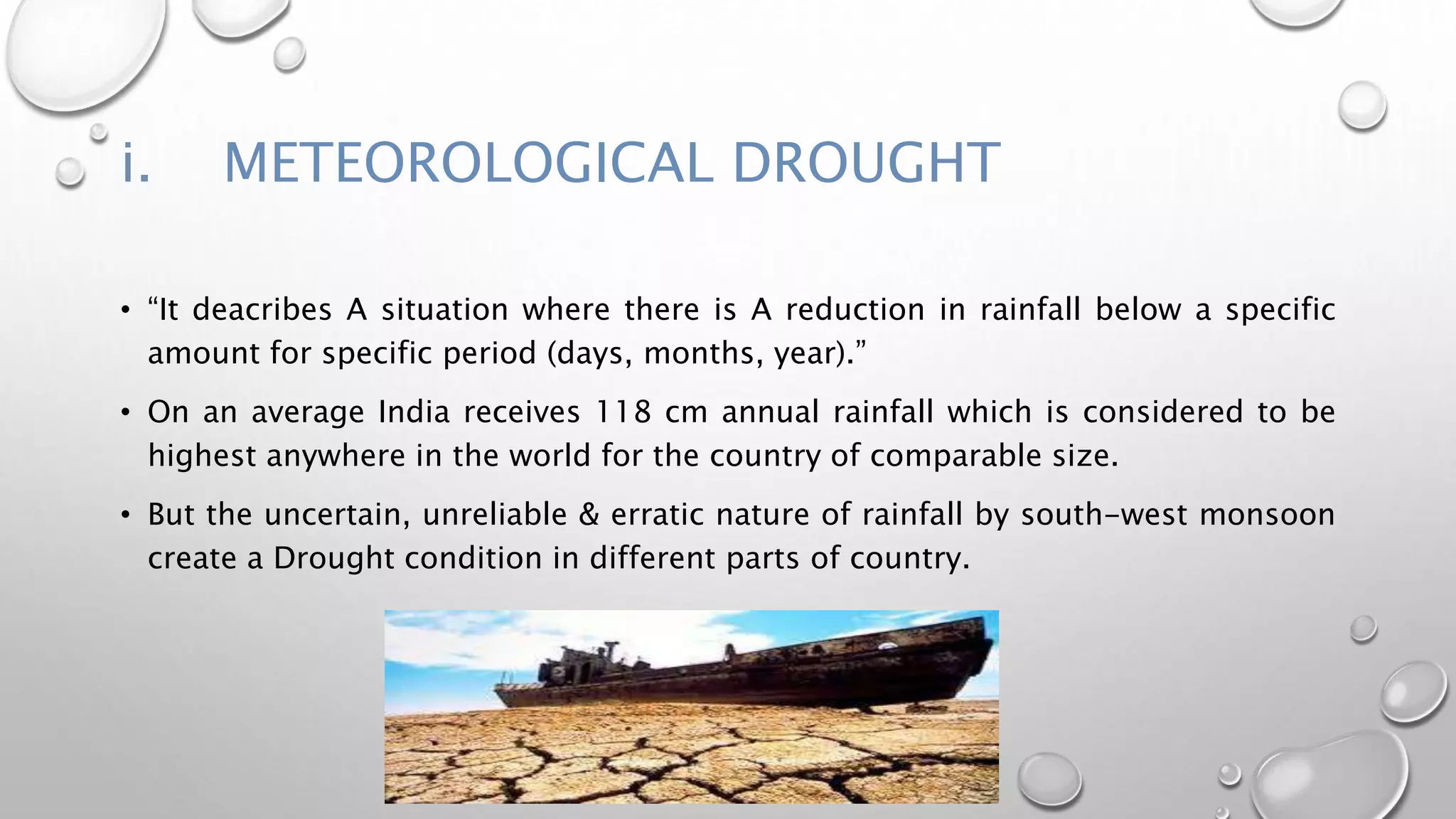 Drought management and water harvesting | PPTX