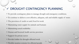 Drought management and water harvesting | PPTX