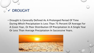 Drought management and water harvesting | PPTX