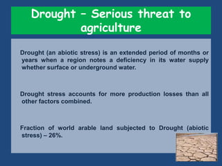 Drought n heat abiotic stress in plants | PPTX