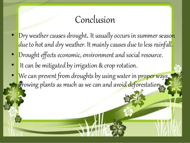 conclusion for an essay on drought
