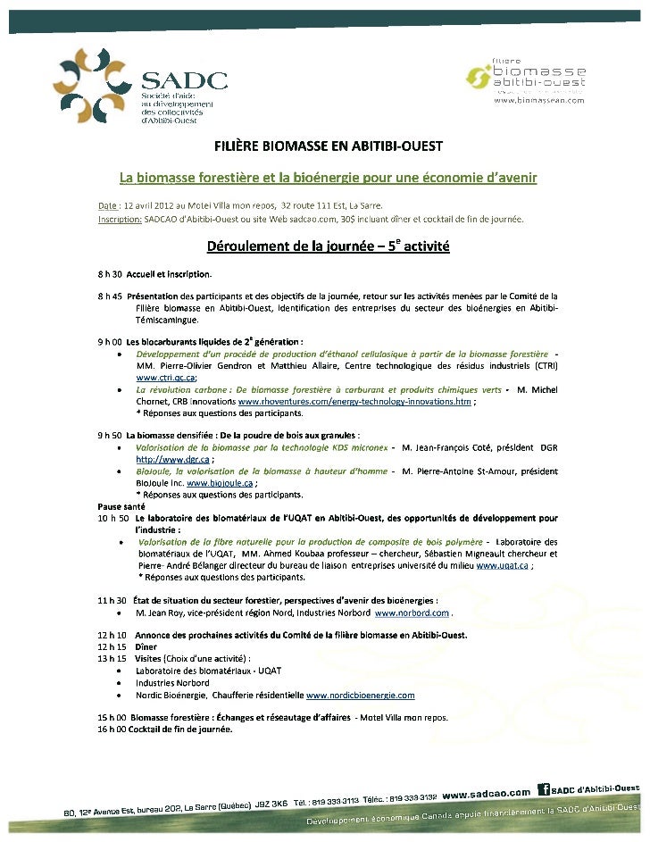 Deroulement 5e Journee Deroulement 5e Journee