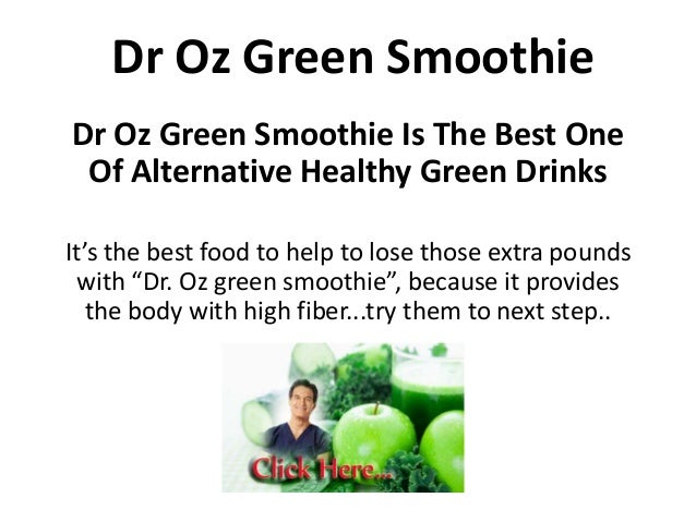 Dr Oz Diet Smoothies Diet Drinks