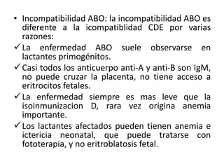 Dr panchito ictericia por incompatibilidad sanguinea | PPTX