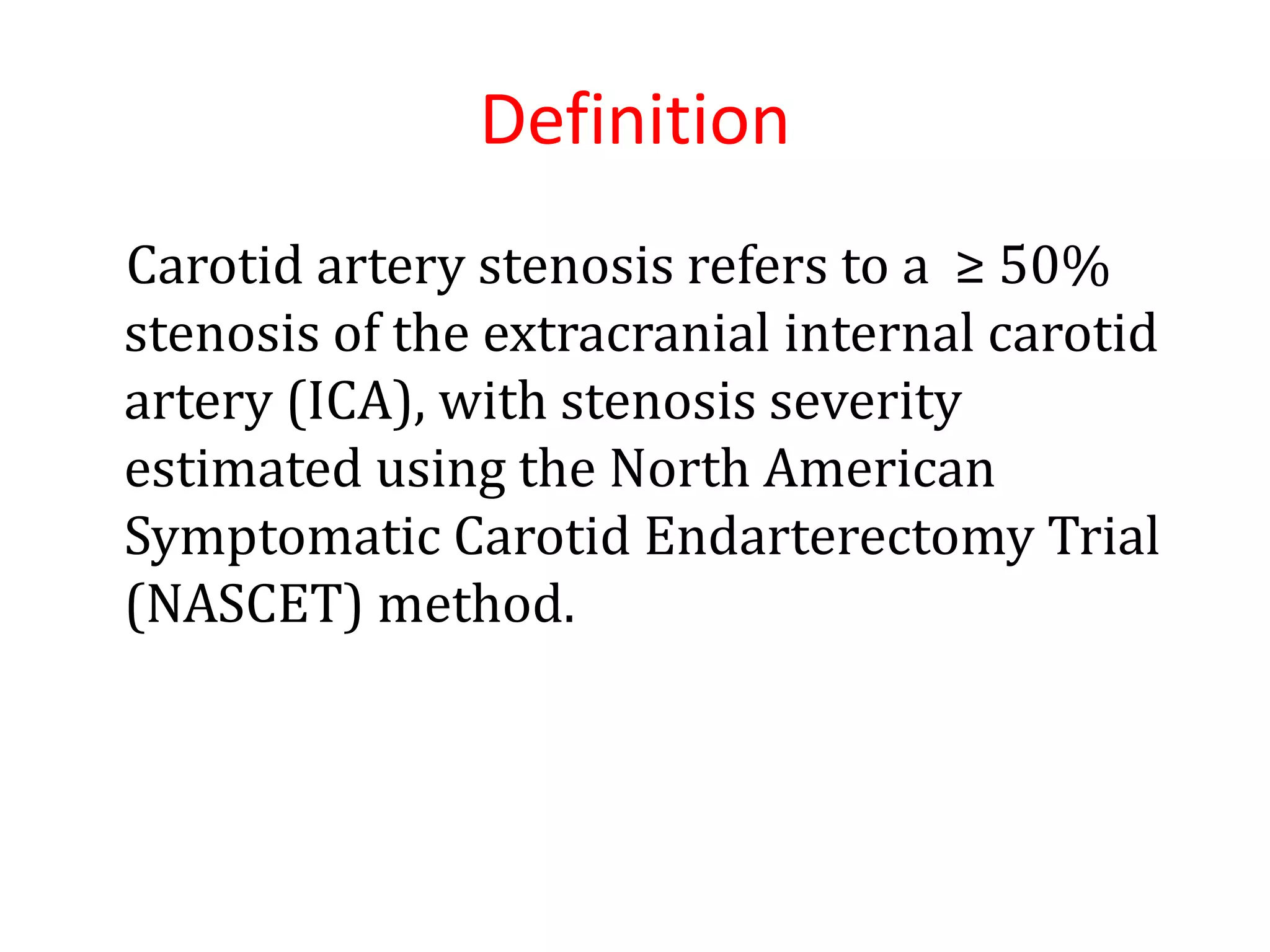 Carotid Artery Stenosis Dr Pankaj Rathi DM Traine Shri Aurobindo ...