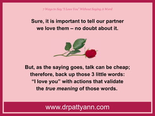 How to say i love you without using those words