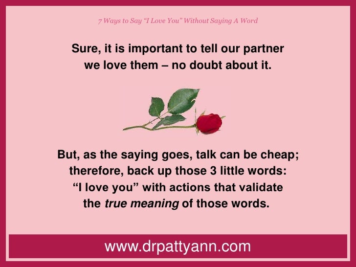 the word i love you