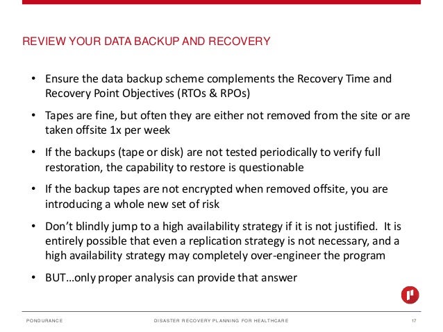 network disaster recovery plans