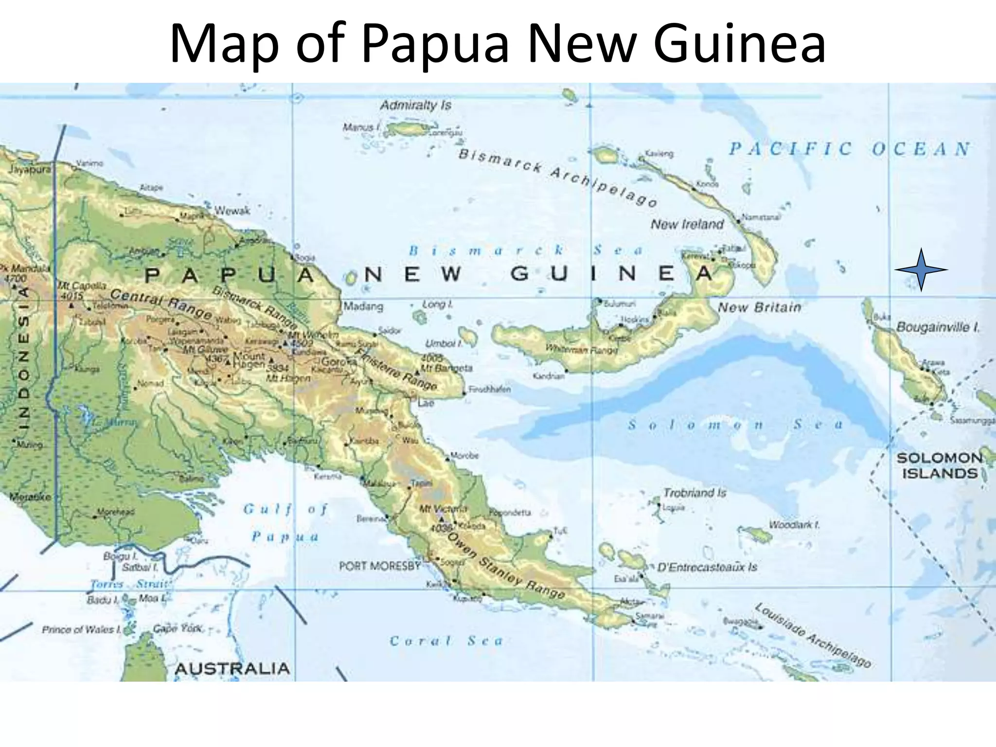 Map of Papua New Guinea 
 