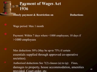 Operatives Wages Register Labour law compliance overall labour law | PPTX
