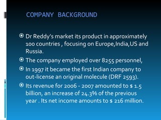Dr reddy’s laboratories limited | PPT