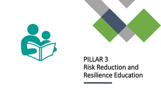 PILLAR 3
Risk Reduction and
Resilience Education
 