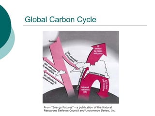 Global Carbon Cycle From "Energy Futures" - a publication of the Natural Resources Defense Council and Uncommon Sense, Inc. 