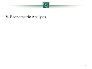 V. Econometric Analysis

21

 