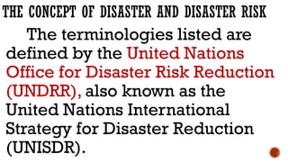 Undrr Risk Formula Disaster Readiness and Risk Reduction L1 | PPTX