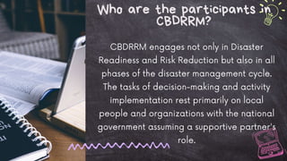 Cbdrrm Process Different Community- Based Practices for Managing Disaster Risk to ...