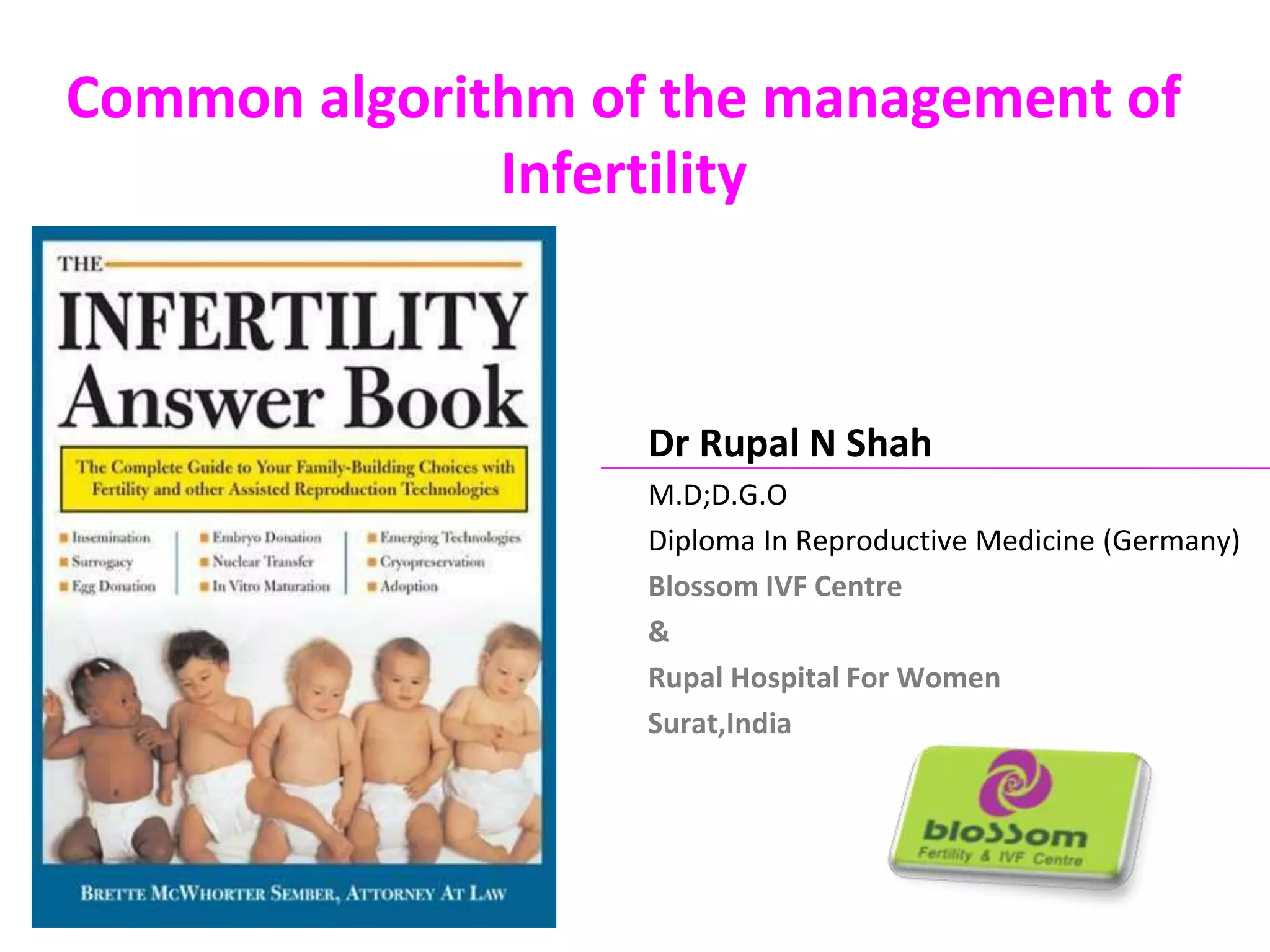Common algorithm of the management of Infertility | PPTX