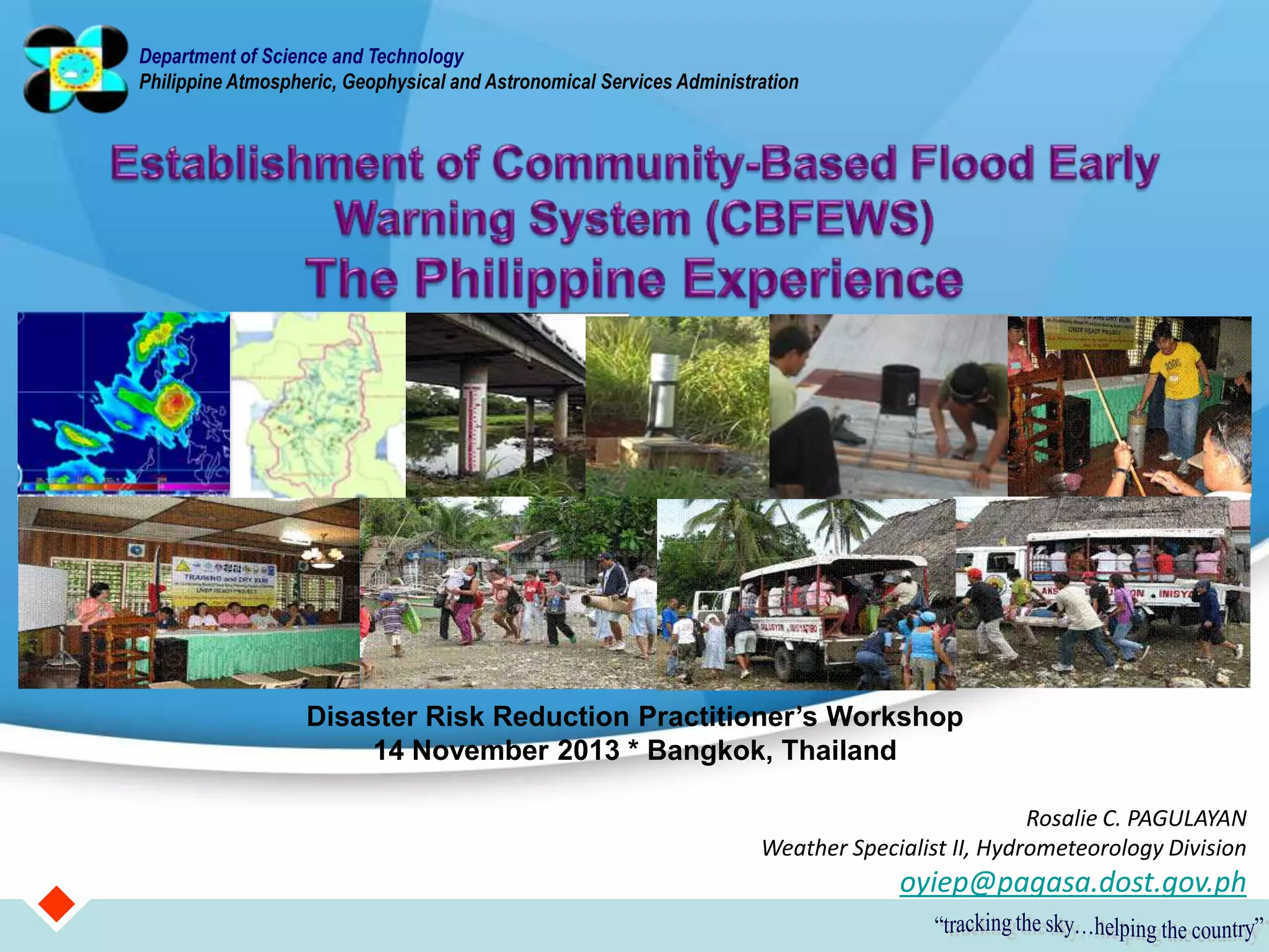 Session 4: Establishment of Community-Based Flood Early Warning System ...