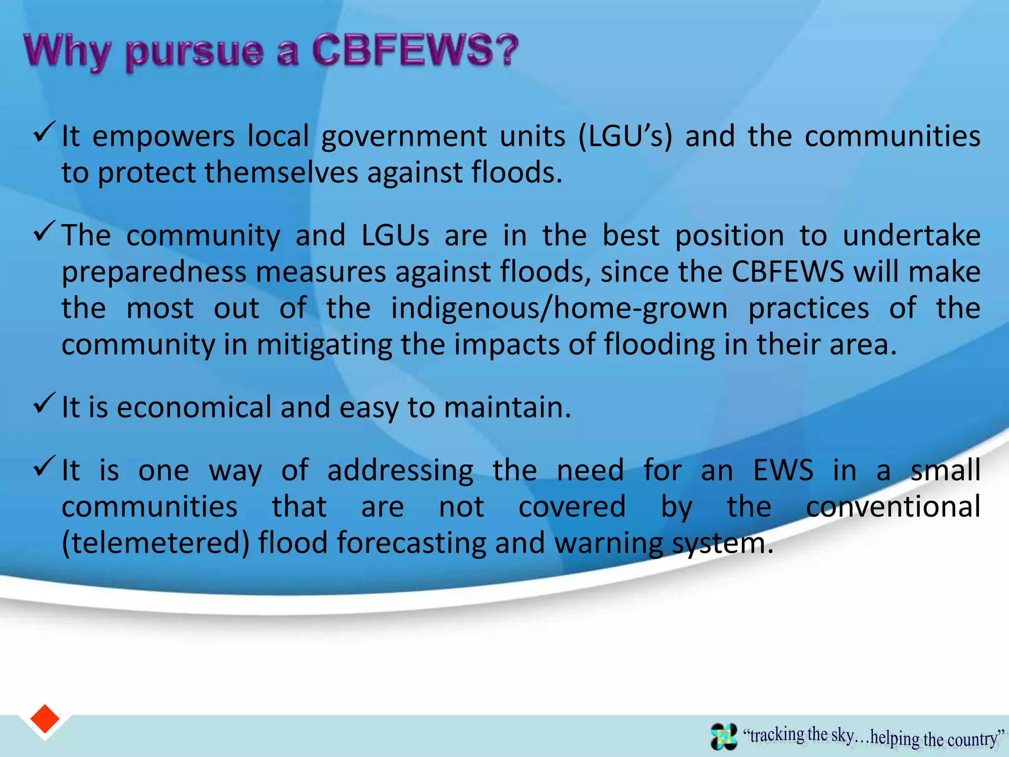 Session 4: Establishment of Community-Based Flood Early Warning System ...